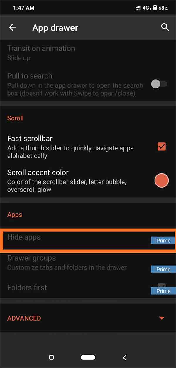 How to hide android apps