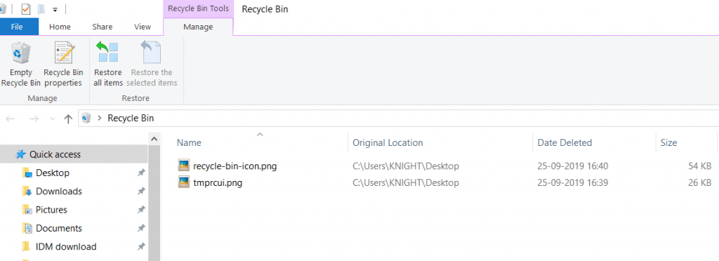 Recover deleted files