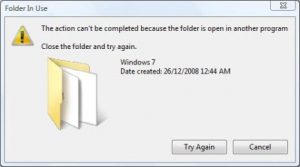 Files goes to recycle bin