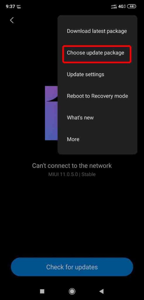 install update manually on xiaomi devices