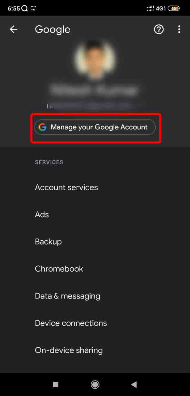Delete gmail account